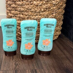 Set of 3 Pack Hawaiian Tropic After Sun Lotion 6oz Weightless Hydration Aloe New